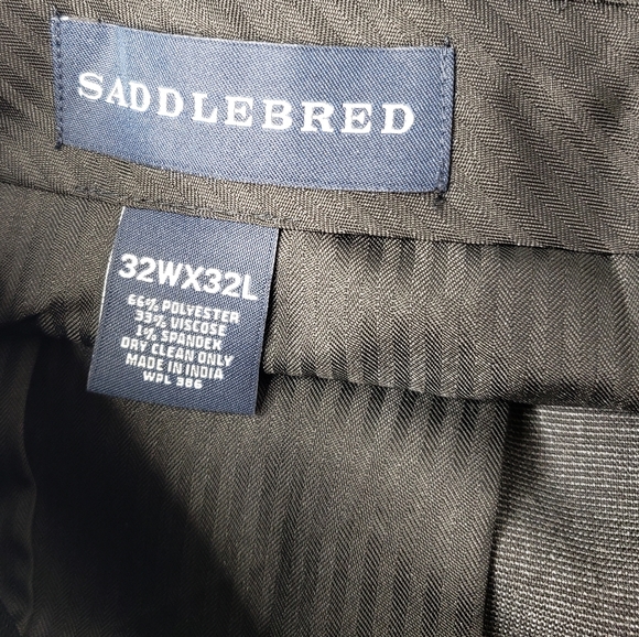 Men's Motion Stretch Career Casual Trouser Slacks Saddlebred Pants 32" × 32" - Picture 6 of 10